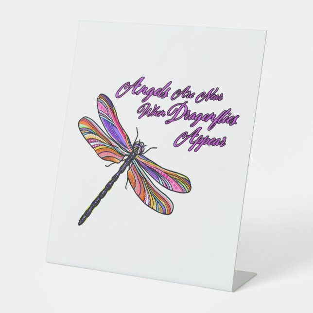 Signe De Table Des Anges Apparaissent Lorsque Les libellules Sont (Recto)