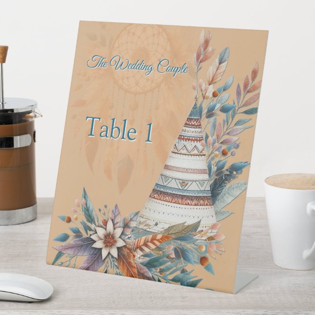 Signe De Table Des dragueurs sur le thème bohème (In SItu)