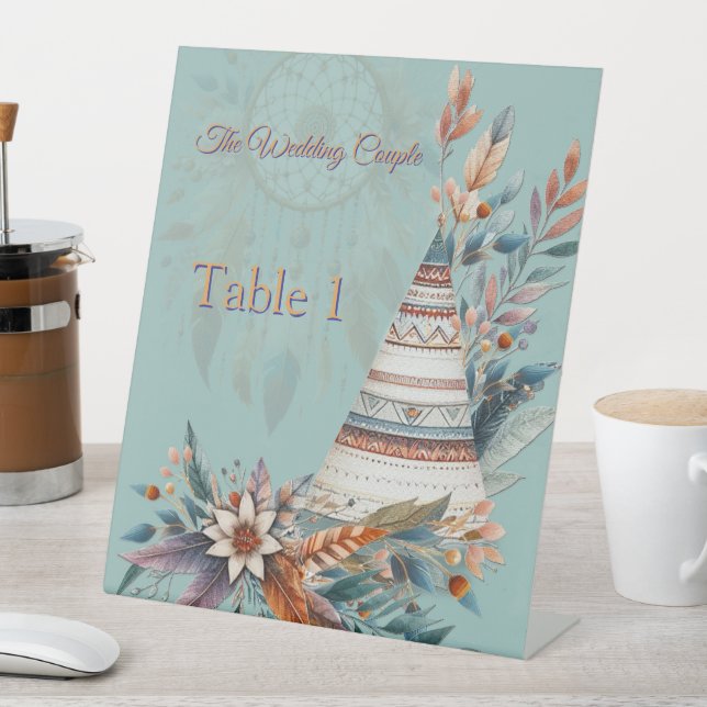 Signe De Table Des dragueurs sur le thème bohème (In SItu)