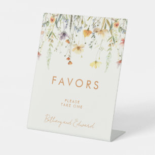 Signe De Table Des Noces Rustiques Fleurs sauvages