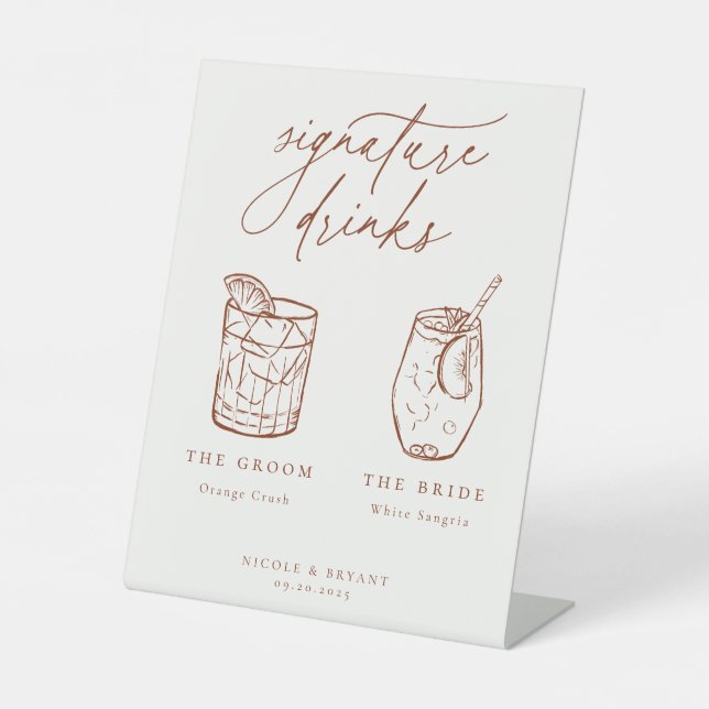 Signe De Table Desert Sienna Signature Boissons (Recto)