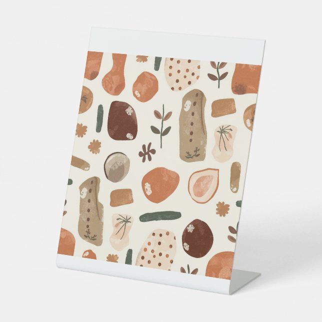 Signe De Table Design Artistique Moderne Élégant Minimal Boho (Recto)