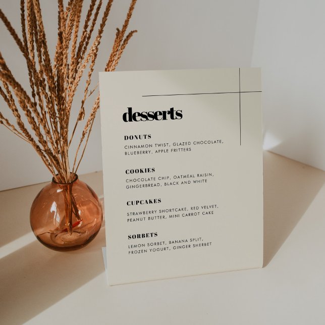 Signe De Table Dessert Bar mariage élégant et chic simple (Créateur téléchargé)