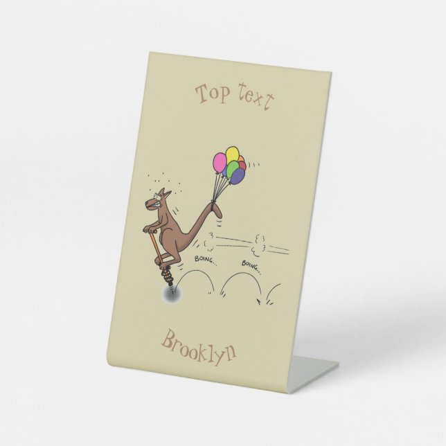 Signe De Table Dessin d'humour australien kangourou (Recto)