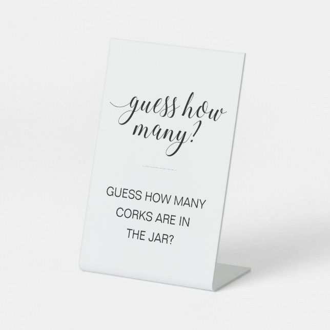 Signe De Table Devinez combien de bouchons Fête des mariées activ (Recto)