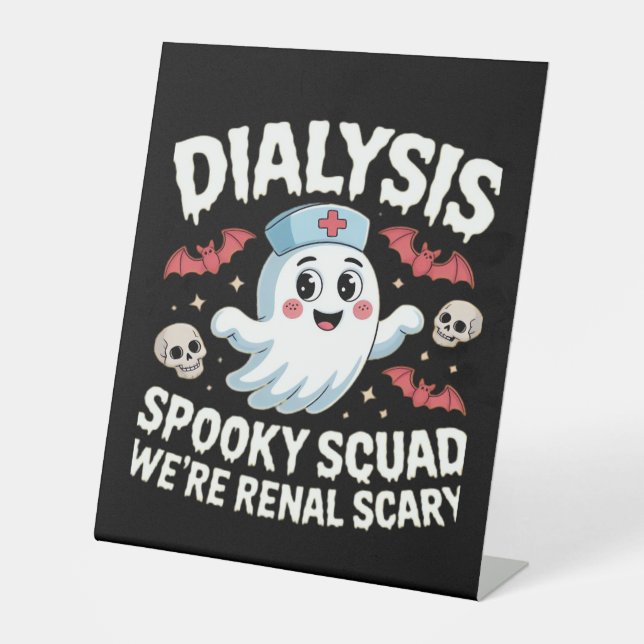 Signe De Table Dialyse Éffrayante Squad Renal Halloween Néphrolog (Recto)