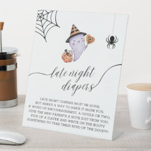 Signe De Table Diapositives nocturnes Halloween Baby shower fantô