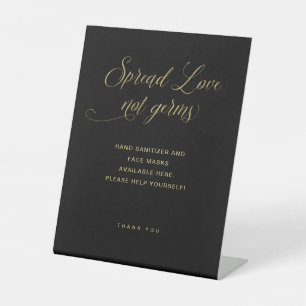 Signe De Table Diffuser l'amour pas les germes Mariage de typog