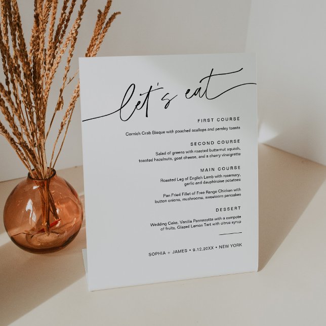Signe De Table Dîner Mariage EVERLEIGH Menu 8x10 (Créateur téléchargé)