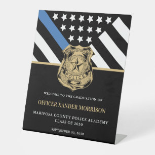 Signe De Table Diplôme d'officier de police Application de la loi