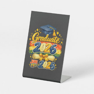 Signe De Table Diplômé sur mesure de la promotion 2026 Famille Cr
