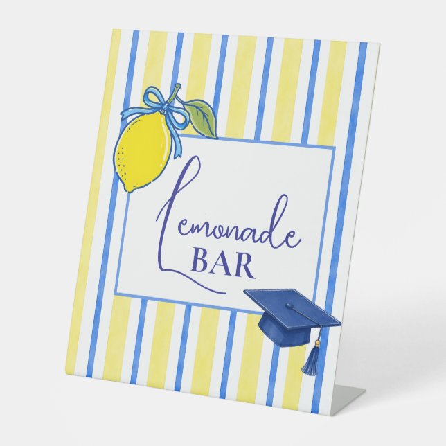 Signe De Table Diplômée de fraîche date Aquarelle Citron Graduati (Recto)