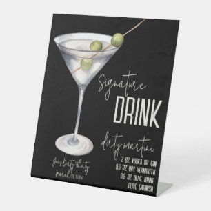 Signe De Table Dirty Thirty, Dirty Martini Signature Boisson Menu