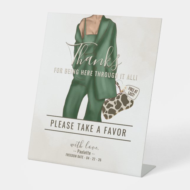 Signe De Table Divorce Party  (Recto)