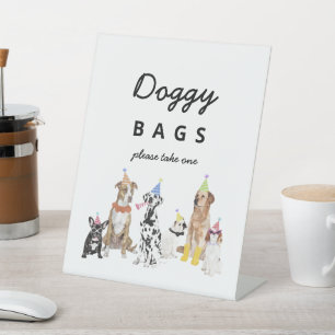 Signe De Table Doggy Sacs Chien Anniversaire Faveur Signer
