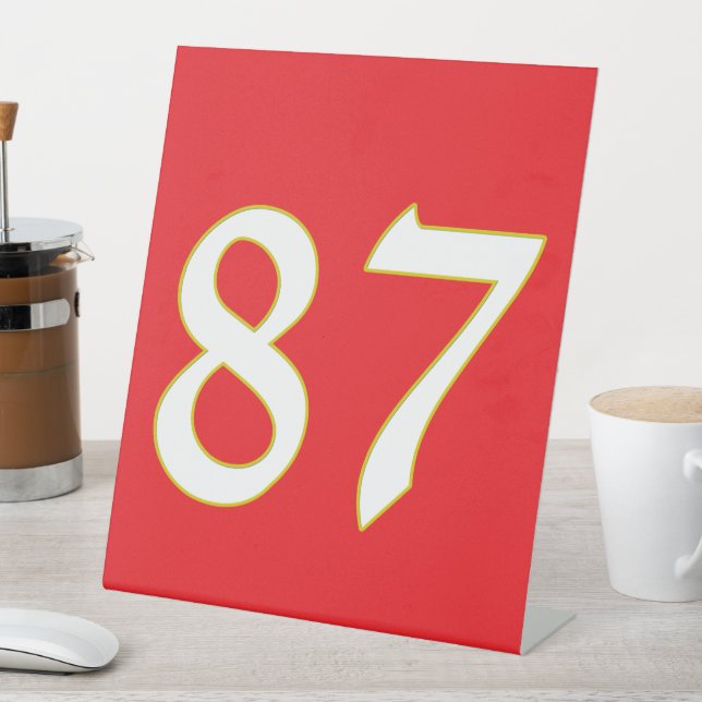 Signe De Table don drôle pour tous les fans joueur ont le numéro  (In SItu)