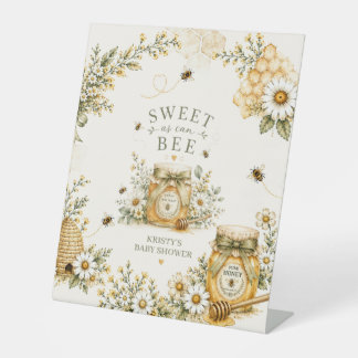 Signe De Table Douce comme peut être une abeille Fête de bébé abe