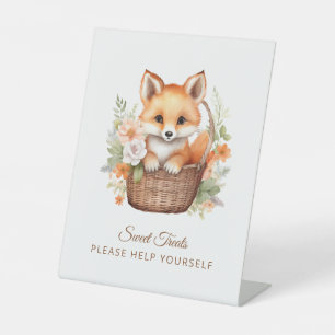 Signe De Table Douceurs de renard des bois Baby Shower