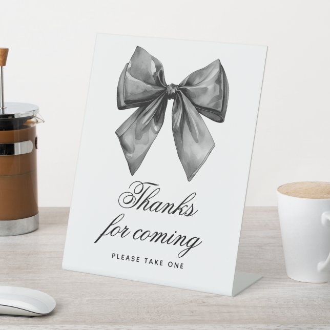 Signe De Table Douche Noire Moderne À Bow Merci Pour Le Signal Ve (In SItu)