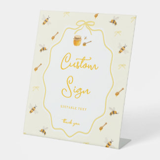 Signe De Table Doux comme miel Jaune Abeille Miel Baby Shower Per