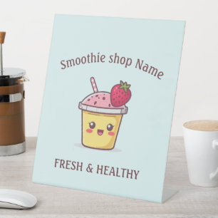 Signe De Table Doux Smoothies De Fruits Tropicaux Fruits Magasin 