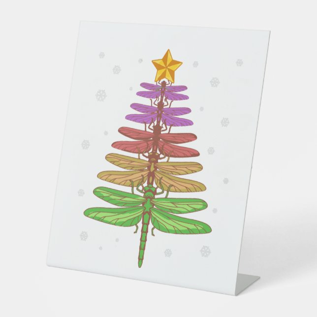 Signe De Table Dragonfly Christmas Tree Chemise Insect Lover Xmas (Recto)