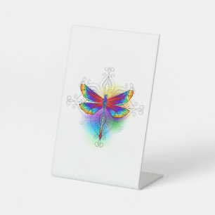 Signe De Table Dragonfly en arc-en-ciel