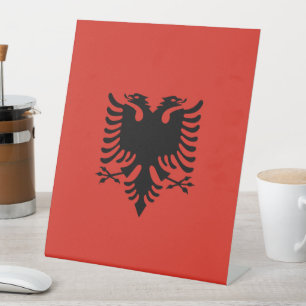 Signe De Table Drapeau albanais