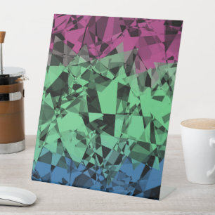 Signe De Table Drapeau de Fierté Polysexuel Groovy Éclectique Rét