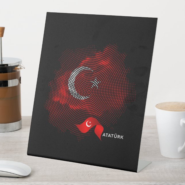 Signe De Table Drapeau de la Turquie (In SItu)