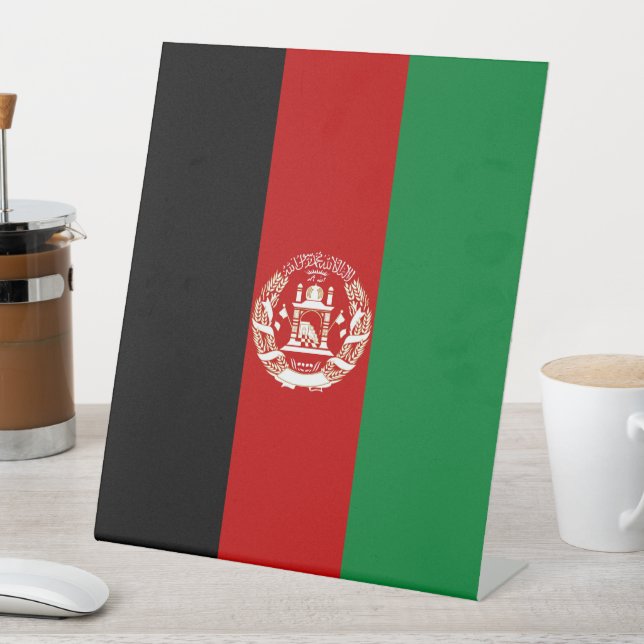 Signe De Table Drapeau de l'Afghanistan (In SItu)