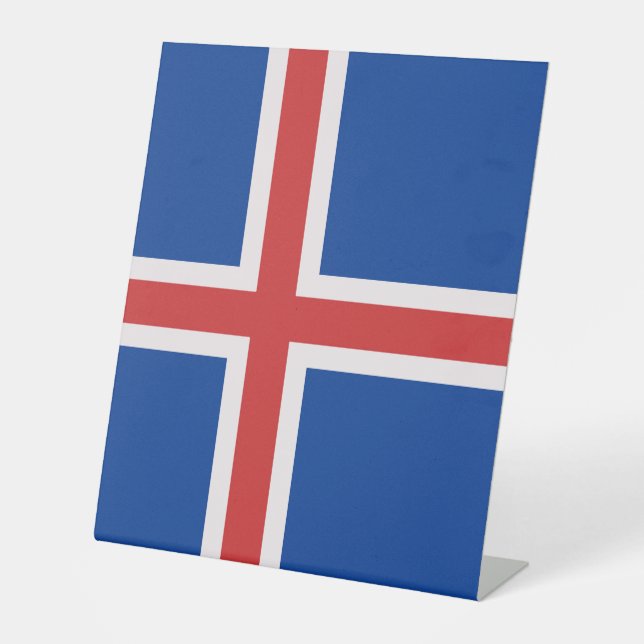 Signe De Table Drapeau de l'Islande (Recto)