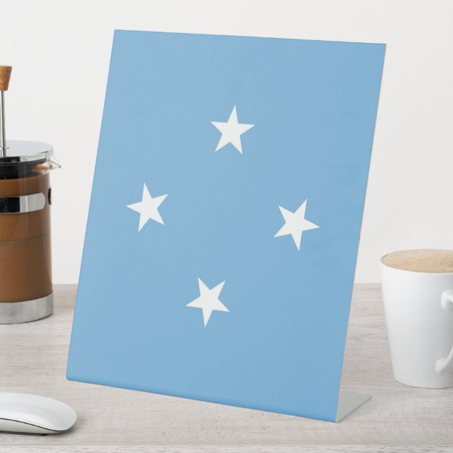 Signe De Table Drapeau des États fédérés de Micronésie (In SItu)