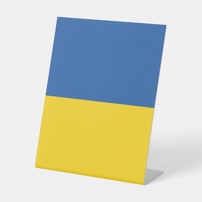 Signe De Table Drapeau d'Ukraine (Recto)