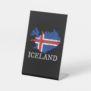 Signe De Table Drapeau Islande