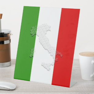 Signe De Table Drapeau italien