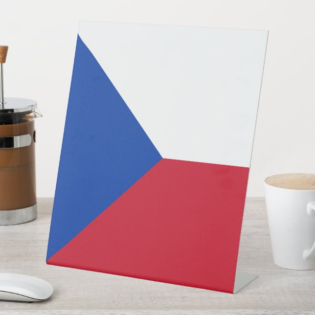 Signe De Table Drapeau République tchèque (In SItu)