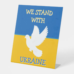 Signe De Table Drapeau Ukraine Je suis avec l'Ukraine