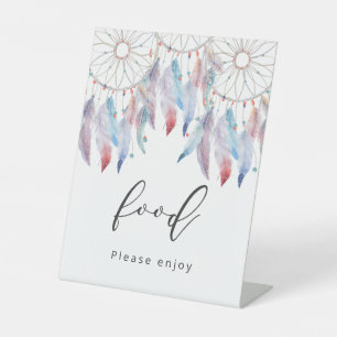 Signe De Table Dreamcatcher thème Boho Baby shower nourriture