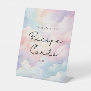 Signe De Table Dreamy Pastel Clouds Fête des mariées des cartes à