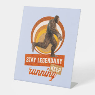 Signe De Table Drôle de motivation de course de Bigfoot