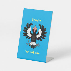 Signe De Table Drôle dessin animé de Magpie australienne