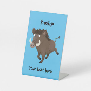 Signe De Table Drôle dessin humoristique de rasoir de sanglier