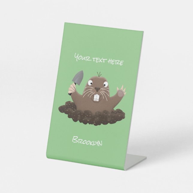 Signe De Table Drôle gopher de poche creusant dessin dessin de de (Recto)