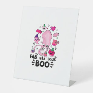Signe De Table Drôle Halloween Pink Cat Ghost Jonglage Octopus Fa