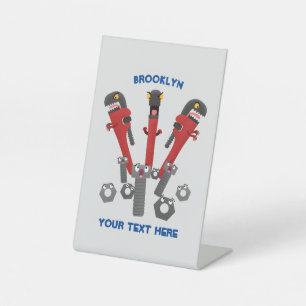 Signe De Table Drôle outil monstre de clé humour dessin animé