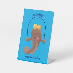 Signe De Table Drôle sauter boudskipper poisson dessin animé