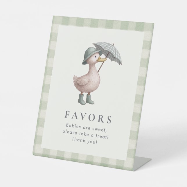 Signe De Table Duck Theme Baby Shower Favor Table Top (Recto)