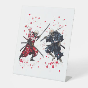 Signe De Table Duel du samouraï crâne