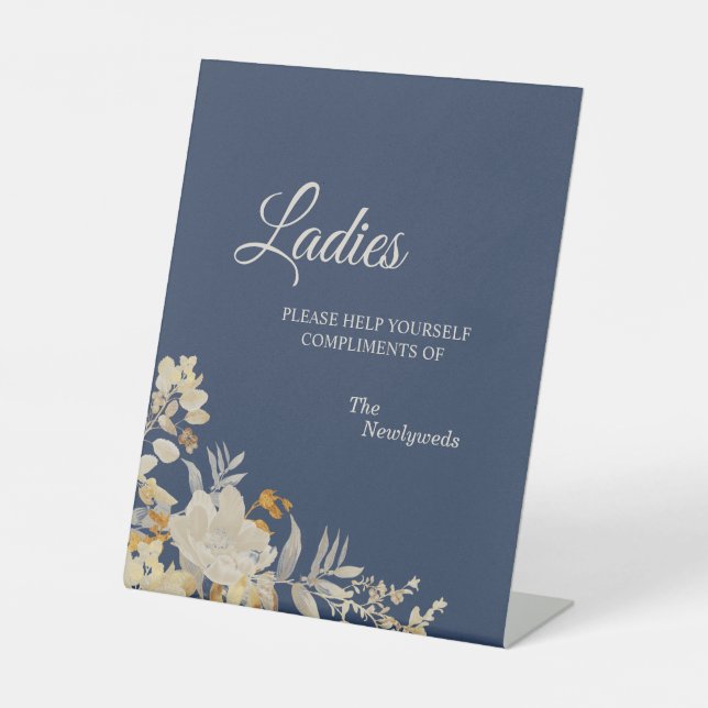 Signe De Table Dusty Blue Automne Boho Mariage Dames Salle de bai (Recto)